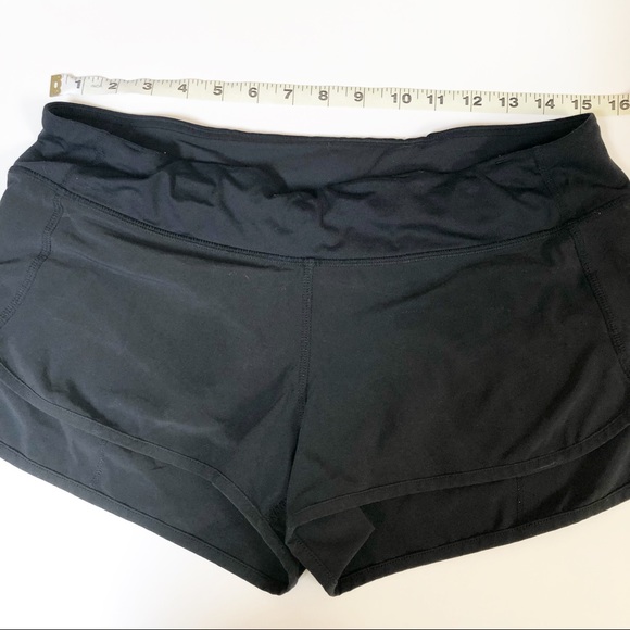 Lululemon Black Speed Shorts - Size 8 - 4 Way Stretch - Picture 1 of 5